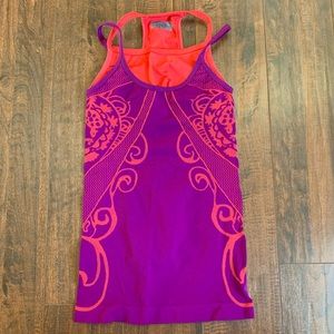 Athleta purple and Coral Design Tank SZ- XS
